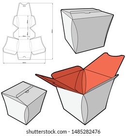 Luxury Cake Box and Die-cut Pattern