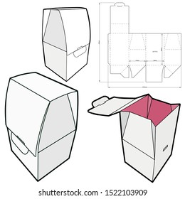 Luxury Cake Box and Die-cut Pattern. The .eps file is full scale and fully functional. Prepared for real cardboard production.