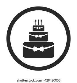 Luxury cake sign simple icon on  background