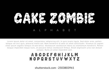 Luxury Cake Zombie alphabet letters font for logo