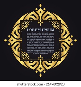 Luxury calligraphy ornament frame line design