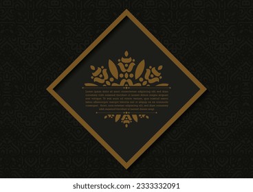 Luxury calligraphy ornament frame line design