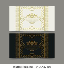 Luxury calligraphy ornament frame line design