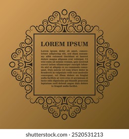 Luxury calligraphy ornament frame line design
