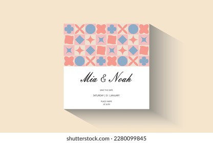 Luxury Candy Colors Forms Wedding Invitation Template