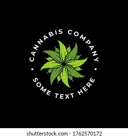 Luxury Cannabis Flower Logo Template