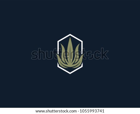 luxury cannabis logo design template.