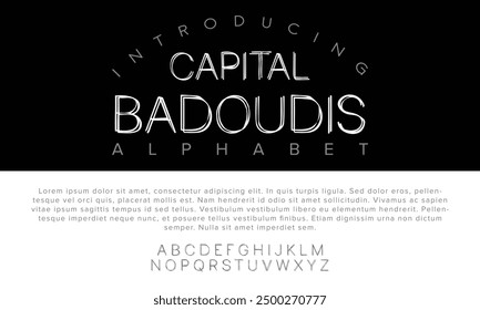 Luxury Capital Badoudis  alphabet letters font for logo