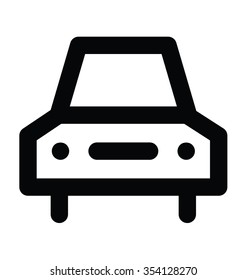 Luxury Car Bold Line Vector Icon 