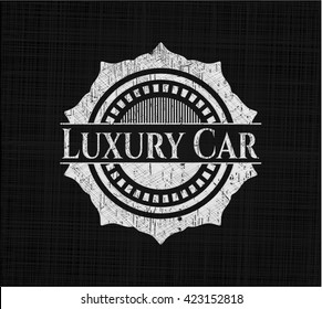 Luxury Car with chalkboard texture