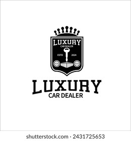 LUXURY CAR DEALER LOGO VECTOR