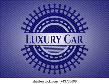 Luxury Car emblem with jean high quality background