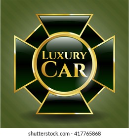 Luxury Car golden emblem