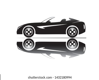 luxury car icon vector with colour and shadow
