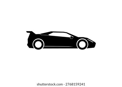Luxury car icon vector, drag race