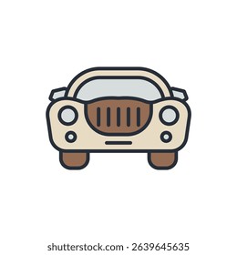 luxury car icons isolated on White Background. Flat style design
