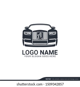 Luxury car logo design. Editable logo design