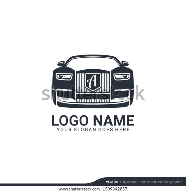 Luxury car logo\
design. Editable logo\
design