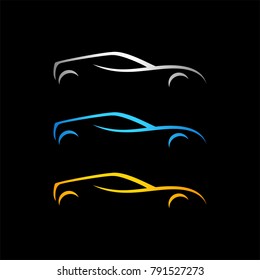 Luxury Car logo template. Premium silhouette car vector illustration