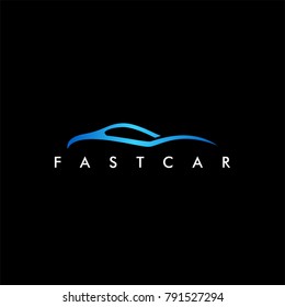 Luxury Car logo template. Premium silhouette car vector illustration