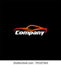 Luxury Car logo template. Premium silhouette car vector illustration