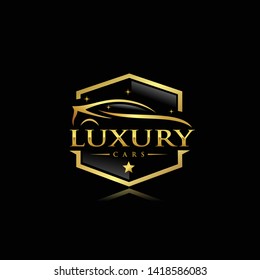 Luxury car logo template vector