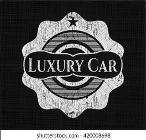 Luxury Car on blackboard