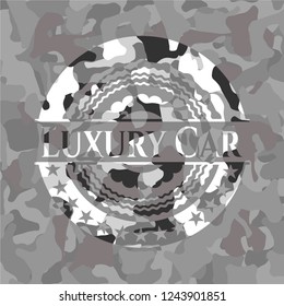 Luxury Car on grey camo pattern