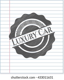Luxury Car pencil emblem