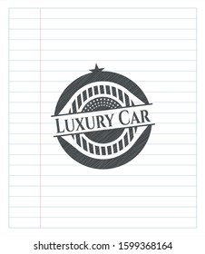 Luxury Car penciled. Vector Illustration. Detailed.