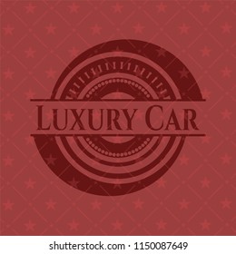 Luxury Car red emblem. Retro