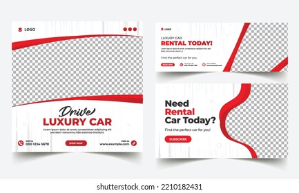  Luxury car rental social media flyer design, Car rental social media post template design, car rental video cover template, Car driving flyer design, banner design, automobile workshop