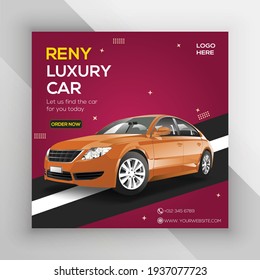 Luxury Car Sale Social Media Post Banner Template.