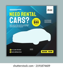 Luxury car sale social media post advertising banner template. social media post for the car