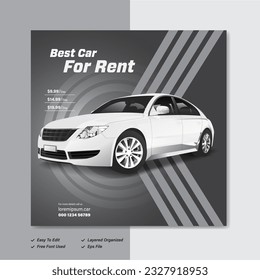 Luxury car sale social media post, Car rental banner template, social media posts for the car, Usable for social media, stories, and web ads
