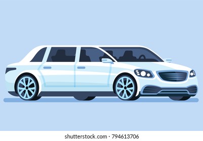 Luxury Car. Smart futuristic vehicle. Vector illustration