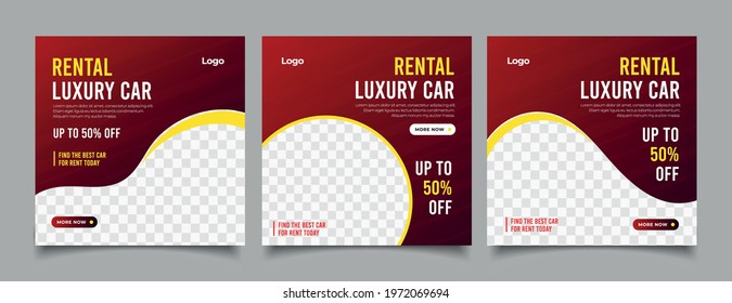 Luxury Car Social Media Banner Design Template.