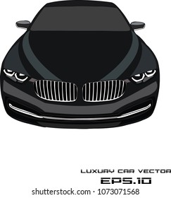 luxury car vector illustration new model car beautiful front view eps10 editable