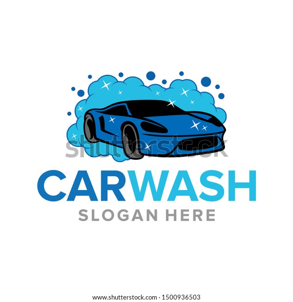 Luxury\
car wash logo design vector for business\
company