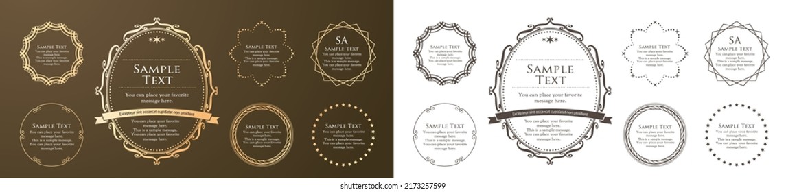 Luxury card design. Antique decorative design. Elegant edge pattern.