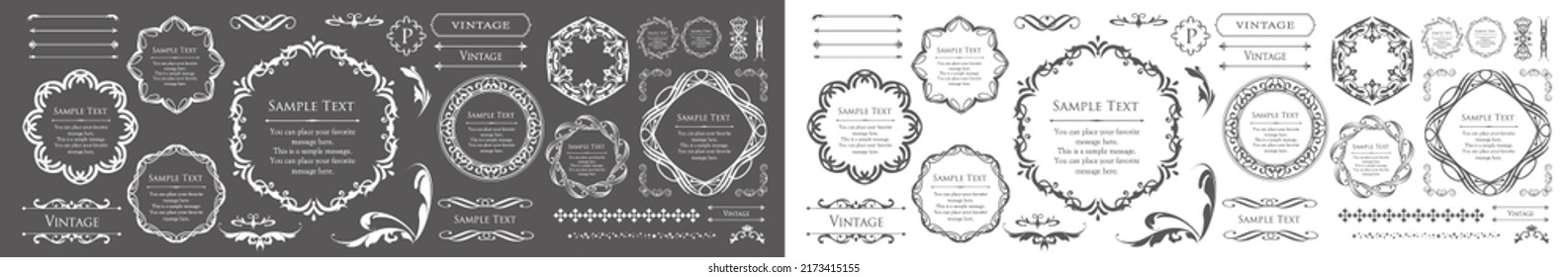 Luxury Card Design. Antique Decorative Design. Elegant Edge Pattern.