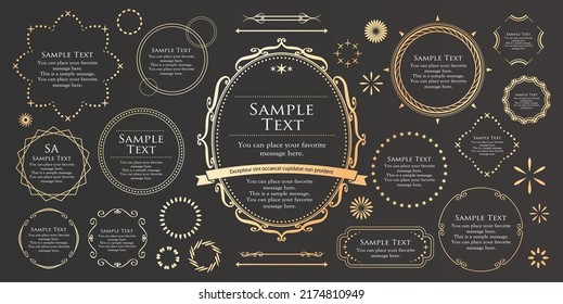 Luxury card design. Antique decorative design. Elegant edge pattern.
