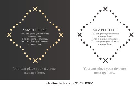 Luxury card design. Antique decorative design. Elegant edge pattern.
