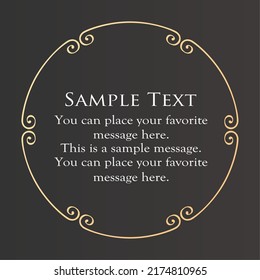 Luxury card design. Antique decorative design. Elegant edge pattern.

