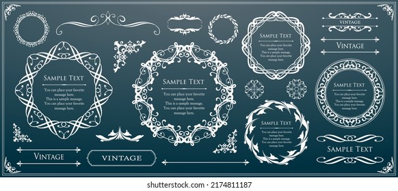 Luxury card design. Antique decorative design. Elegant edge pattern.
