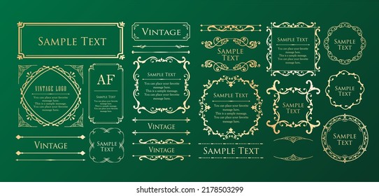 Luxury card design. Antique decorative design. Elegant edge pattern.