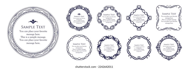 Luxury card design. Antique decorative design. Elegant edge pattern.