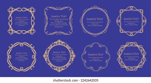 Luxury card design. Antique decorative design. Elegant edge pattern.