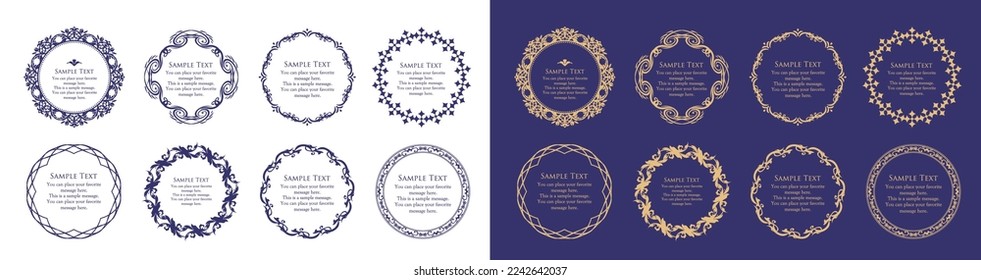 Luxury card design. Antique decorative design. Elegant edge pattern.