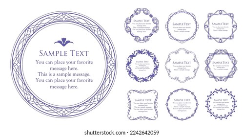 Luxury card design. Antique decorative design. Elegant edge pattern.